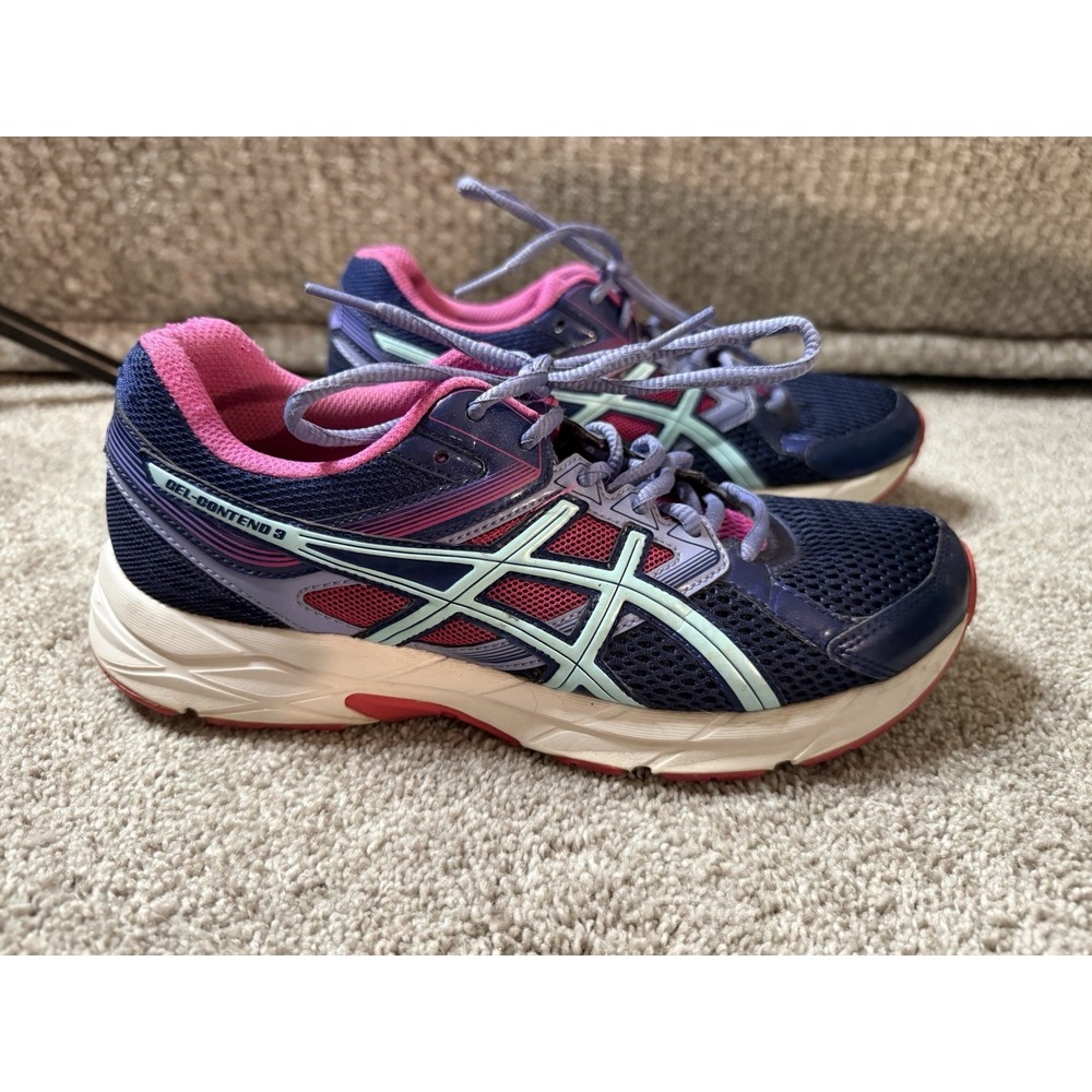Asics Gel Contend 3 T5F9N Women's‎ Multicolor Lace Up Sneakers Shoes Size 8.5